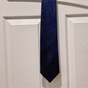 Elegant Blue Tie with small silver dots